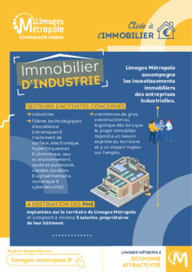 affiche aide à l'investissement immobilier par les industrie à Limoges Métropole