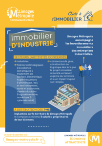 Flyer aide à l'immobilier industrie Limoges métropole 2023 