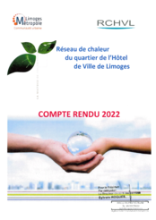 Compte rendu d'activité 2022 - Réseau de chaleur Hôtel de Ville de Limoges
