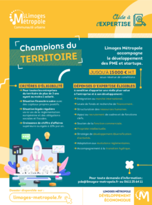 Flyer - Aide à l'expertise 2023 - Champions du territoire - Limoges Métropole