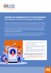 Charte de modération et d'utilisation des réseaux sociaux de Limoges Métropole