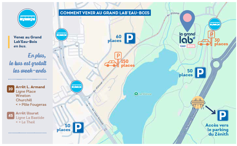 Plan parking Grand Lab EAU BOIS