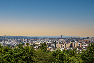 Vue en hauteur de la ville de Limoges