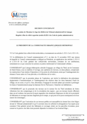 Décision concernant la saisine de Monsieur le Juge des Référés du Tribunal administratif de Limoges Requête à fins de référé expertise (article R.532-1 du Code de justice administrative ) - aménagement du village du Theil, commune de Saint Gence