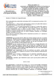 Décision n°2 concernant une indemnisation relative à la fourniture et à la livraison d'équipements pour la collecte en point d'apport volontaire des déchets ménagers et à la fourniture de pièces pour leur maintenance en 7 lots - Lot n°3