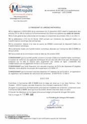 Décision de versement d une aide à la transformation numérique à l'entreprise LES 3 OURS