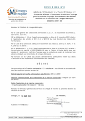 Décision n°2 relative à l'affermissement de la tranche optionnelle n°2 du marché afférent à l'Assistance à maitrise d'ouvrage pour la conduite du projet de traitement des déchets résiduels sur le territoire de Limoges Métropole 2022-F0240001-00