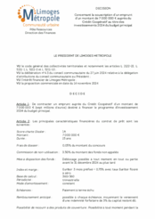 Décision concernant la souscription d'un emprunt d'un montant de 7 000 000 euros auprès du Crédit Coopératif au titre des investissements 2024 du budget principal