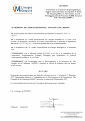 Décision concernant un avenant n°1 de prorogation par rapport à une convention d'occupation de locaux du domaine public avec l'Association pour le Développement et la Promotion du Pôle Européen de la Céramique (ADPEC) 