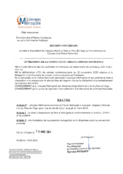 Décision concernant la mise à disposition de l'espace Nord du Site du Mas de l'Age sur la commune de Couzeix à la Police Nationale