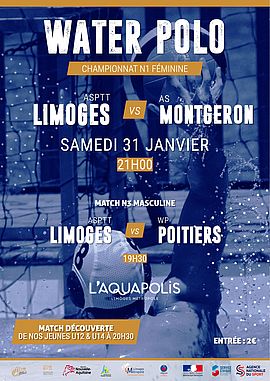 Affiche match water polo Liloges 31 janvier 2026 - Agrandir l'image (fenêtre modale)