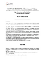 Acte constitutif - Régie de recettes du Site Cinéraire - Crématorium de Landouge
