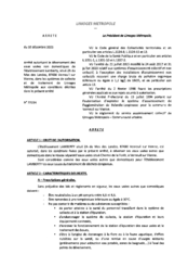 Arrêté autorisant le déversement des eaux usées non domestiques de l'établissement Lamberty, situé ZA du Mas des Landes, 87430 Verneuil sur Vienne, dans les systèmes de collecte et de traitement de Limoges Métropole