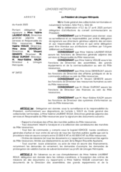 Arrêté portant délégation de signature à Mme Valérie LAURENT ROUX, Directrice générale adjointe des services, Mme Valérie VIGUIE, M Anne DEMERLIAT, Directrices, M Olivier DUPONT, Vincent GENESTE et Nour-Eddine KALIM, Directeurs