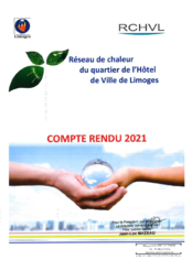 Compte-rendu annuel 2021 Réseau de chaleur Hôtel de Ville Limoges 