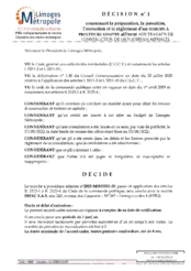 Décision n°1 concernant la préparation, la passation, l'exécution et le règlement d'un marché à procédure adaptée afférent aux travaux de construction de trottoirs en asphalte