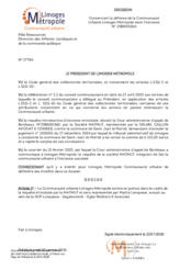 Décision concernant la défense de la Communauté Urbaine Limoges Métropole dans l’instance n° 25BX00360