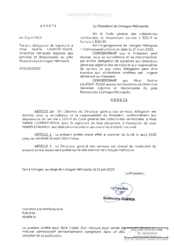 Arrêté portant délégation de signature à Mme Valérie LAURENT-ROUX, Directrice Générale Adjointe des services et Responsable du pôle Ressources à Limoges Métropole
