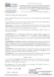 Décision n°2 concernant la reconduction anticipée d'un marché à procédure adaptée afférent à la fourniture et la livraison de sacs de tri sur le territoire de Limoges Métropole - Lot 1