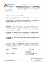 Décision n°1 concernant la déclaration sans suite d'un marché afférent à l'acquisition d'accès à l'application, le maintien en condition opérationnelle, des formations et des paramétrages de l'application ABYLA et de ses modules associés
