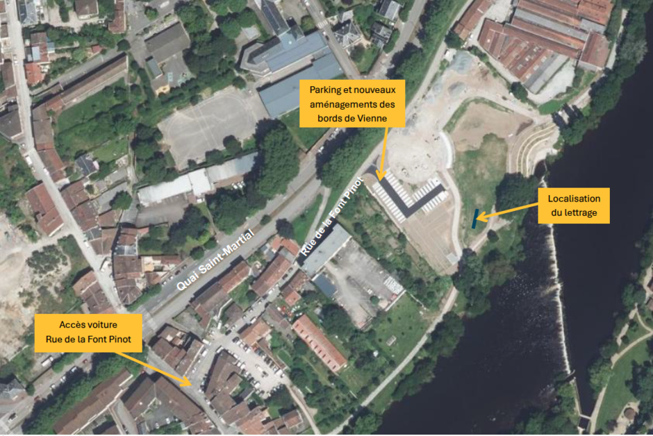 Plan second lettrage géant Limoges 