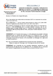 Décision n°3 concernant la préparation, la passation, l'exécution et le règlement d'un avenant n°1 à l'opération de création d'un accès piéton et mise en accessibilité PMR du parking Hôtel de ville, situé place Franklin Roosevelt à Limoges