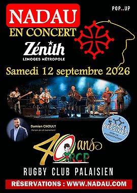 Affiche du concert NADAU au Zénith de Limoges - Agrandir l'image (fenêtre modale)