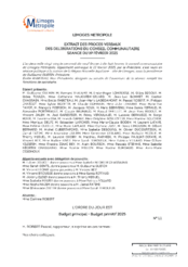 Budget principal - Budget primitif 2025