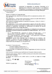 Décision n°3 concernant la préparation, la passation, l'exécution et le règlement d'un avenant n°2 pour les lots n°1 et 2 afférent à l'Acquisition, la vérification et la maintenance de matériel de sécurité incendie des bâtiments de LM