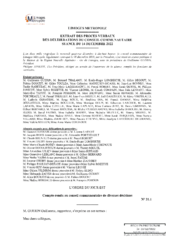Compte-rendu au conseil communautaire de diverses décisions