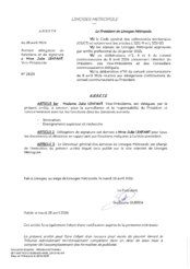 Arrêté portant délégation de fonctions et de signature à Mme LENFANT Julie , Vice-Présidente