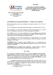 Décision concernant la convention d’occupation provisoire phase chantier de locaux du domaine public avec la délégation Ester Technopole - Limoges Métropole
