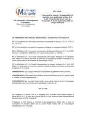 Décision concernant un avenant 4 d'augmentation de superficie et de modification tarifaire de la société Purple Reality dans le cadre de l'occupation de locaux du domaine public de Limoges Métropole