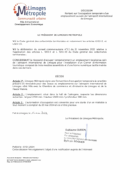 Décision portant sur l'occupation temporaire d'un emplacement au sein de l'aéroport international de Limoges