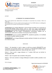 Décision portant sur un prêt à usage au profit des consorts Grangette sur la commune du Palais sur Vienne