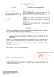 Arrêté portant mise à jour du Plan local d’urbanisme de la commune de Isle