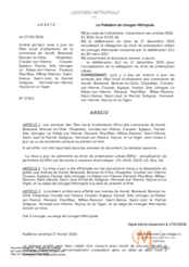 Arrêté portant mise à jour du Plan local d’urbanisme de la commune de Aureil, Boisseuil, Bonnac-la-Côte, Chaptelat, Condat-sur-Vienne, Couzeix, Eyjeaux, Feytiat, Isle, Limoges, Le Palais-sur-Vienne, Panazol, Peyrilhac, Rilhac-Rancon, Saint-Gence