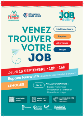 Affiche Job dating Val de L'Aurence Sud 2025 