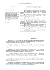 Arrêté portant ouverture d'une enquête publique en vue du déclassement d'une emprise de voirie publique sise rue des Fuchsias (allée des Fougères) et d'une emprise en nature d'aire de stationnement située allée Fabre d'Eglantine, à Limoges