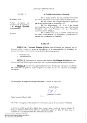 Arrêté portant délégation de fonctions et de signature à M. BESSON Philippe, Vice-Président