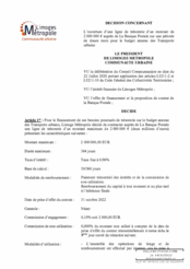 Décision concernant l'ouverture d'une ligne de trésorerie d'un montant de 2 000 000 € auprès de La Banque Postale sur une période de douze mois pour le budget annexe des Transports urbains 