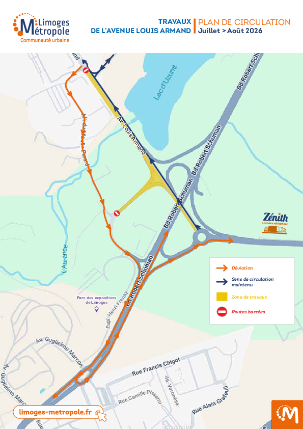 Plan phase 3 Travaux Louis Armand à Limoges - Agrandir l'image (fenêtre modale)