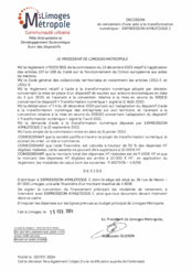 Décision de versement d'une aide à la transformation numérique - EXPRESSION ATHLETIQUE 2