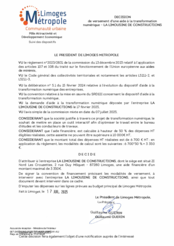 Décision de versement d'une aide à la transformation numérique - LA LIMOUSINE DE CONSTRUCTIONS