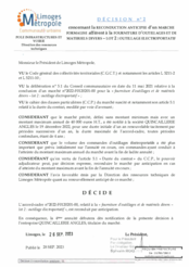 Décision n°2 concernant la reconduction anticipée d'un marché formalisé afférent à la fourniture d'outillages et de matériels divers - lot 2: outillage électroportatif