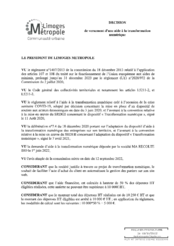 Décision de versement d'une aide à la transformation numérique avec la société MA RECOLTE BIO
