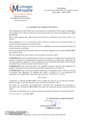 Décision concernant le versement d'une aide à la transformation numérique - BEG ESOP