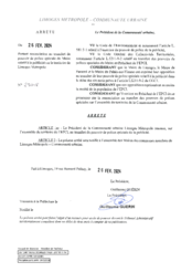 Arrêté portant renonciation au transfert de pouvoir de police spéciale du Maire relatif à la publicité sur le territoire de Limoges Métropole