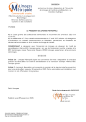 Décision portant sur la mise à disposition de l'Université de Limoges de l'outil de sensibilisation à la transition hydrique