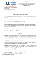 Décision concernant la mise à disposition d’une parcelle de terrain au profit de la société HEBRAS TRAVAUX PUBLICS